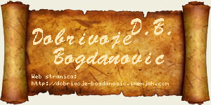 Dobrivoje Bogdanović vizit kartica